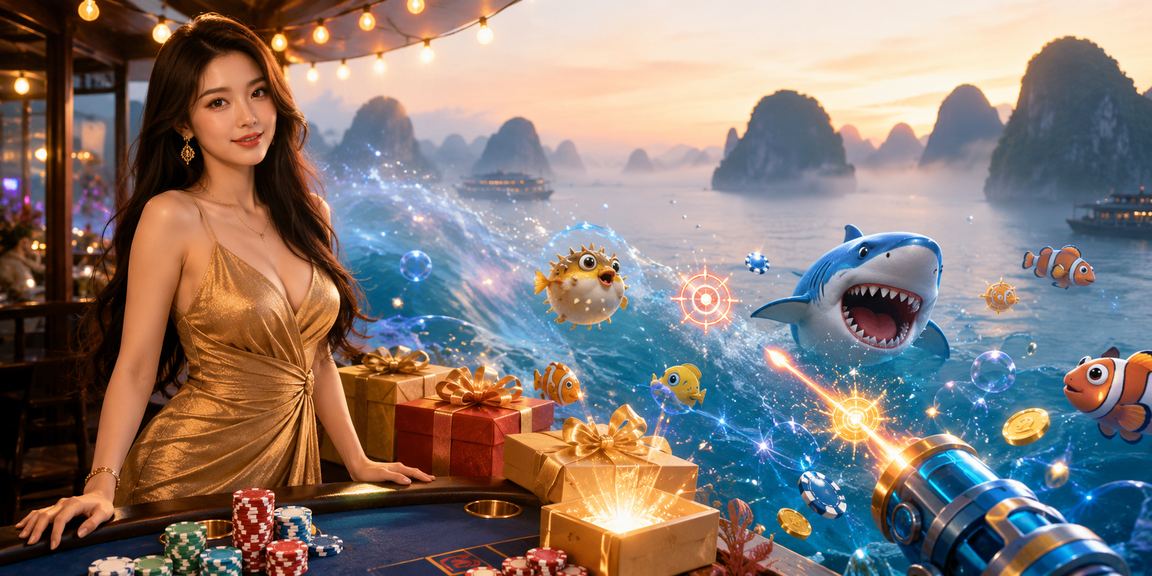Trò chơi bắn cá trực tuyến được thưởng thức bên bờ biển Hạ Long